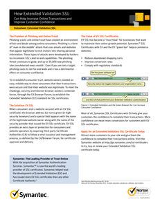 How Extended Validation SSL Can Help Increase Online Transactions and Improve Customer Confidence