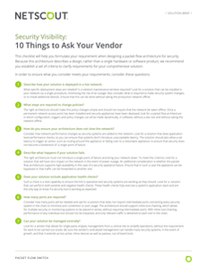 Security Visibility: 10 Things to Ask Your Vendor