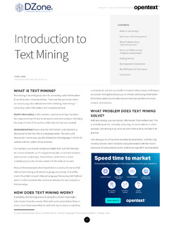 Introduction to Text Mining