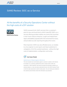 SANS Review: SOC-as-a-Service