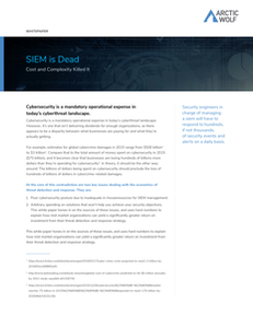 SIEM is Dead: Cost and Complexity Killed It