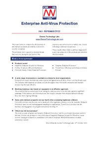 Enterprise Anti-Virus Protection