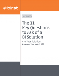 The 11 Key Questions to Ask of a BI Solution