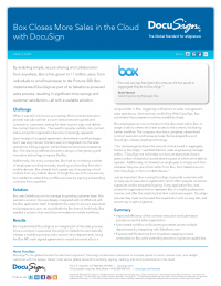 Case Study: Box Closes More Sales in the Cloud with DocuSign