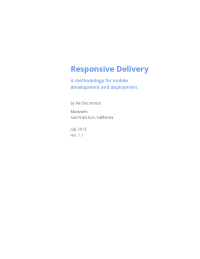 Responsive Delivery: A Methodology for Mobile Development and Deployment