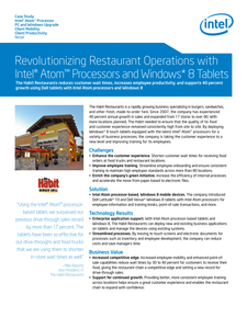 Revolutionizing Restaurant Operations with Intel® Atom™ Processors and Windows 8 Tablets