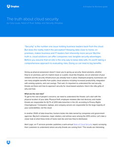 The Truth About Cloud Security