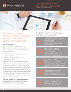 Comparing Salesforce.com® Sales Cloud® on Mobile Devices