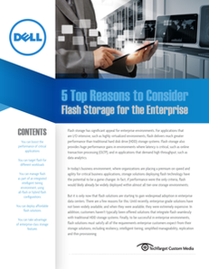5 Top Reasons to Consider Flash Storage for the Enterprise
