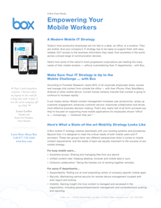 Empowering Your Mobile Worker