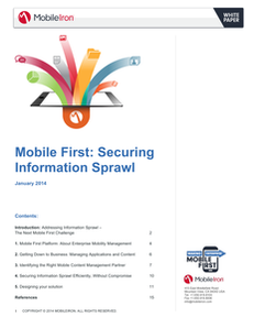 Mobile First: Securing Information Sprawl