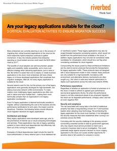 Are Your Legacy Applications Suitable for the Cloud