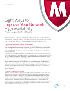 Eight Ways to Improve Your Network High Availability