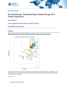 IDC MarketScape: Worldwide Object-Based Storage 2014 Vendor Assessment (With Buyer’s Guidance)