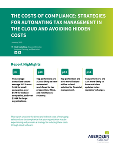 Aberdeen Group – Hidden Cost of Sales Tax Compliance