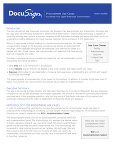 Procurement Use Cases: Accelerate Your Digital Enterprise Transformation