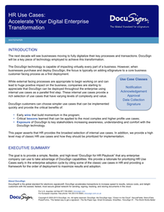 HR Use Cases: Accelerate Your Digital Enterprise Transformation