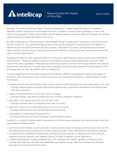 Measuring the ROI Impact of DocuSign