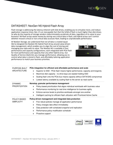 NexGen Hybrid Flash Array Comparison Guide