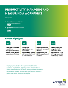 Productivity: Managing and Measuring a Workforce