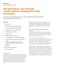 Old Techniques, New Channel: Mobile Malware Adapting PC Threat Techniques