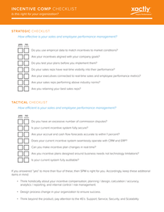 Incentive Comp Checklist