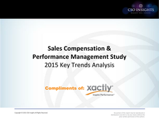 Sales Compensation & Performance Management Study:  2015 Key Trends Analysis