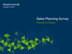 Sales Planning Survey