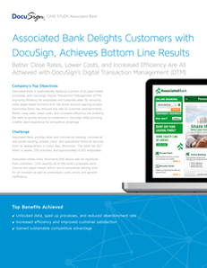 Associated Bank Delights Customers with DocuSign, Achieves Bottom Line Results