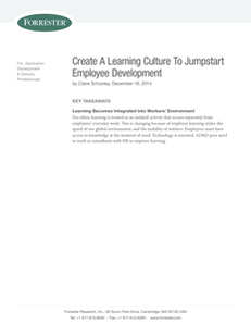 Forrester Report: Create A Learning Culture To Jumpstart Employee Development