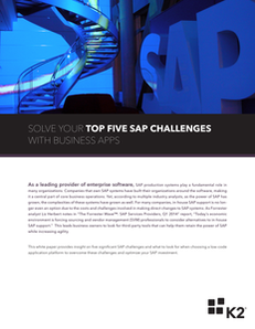 Solve Your Top Five SAP Challenges with Business Apps
