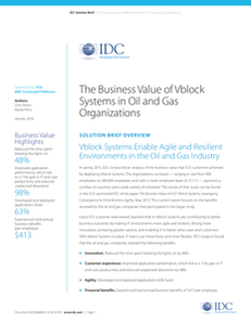The Business Value of Vblock Systems in Oil and Gas Organizations