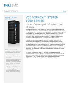 VCE VxRack™ System 1000 Series