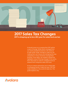 2017 Sales Tax Changes – What’s new for the new year