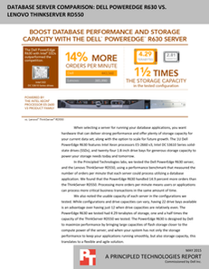 Database Server Comparison: Dell PowerEdge R630 vs. Lenovo Thinkserver RD550