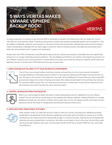5 Ways Veritas Makes VMware Vsphere Backup Rock!