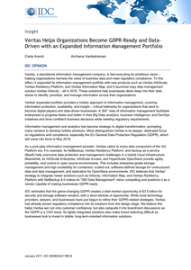 Veritas Helps Organizations Become GDPR-Ready and Data-Driven with an Expanded Information Management Portfolio