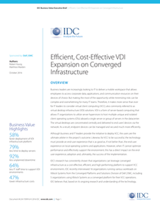 Efficient, Cost-Effective VDI Expansion on Converged Infrastructure