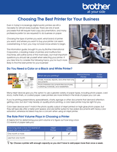 Choosing The Best Printer for Your Business