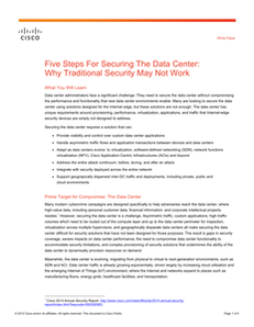 Five Steps For Securing The Data Center: Why Traditional Security May Not Work