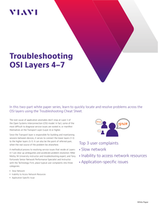 Cheat Sheet: Troubleshooting OSI Layers 4-7