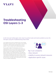 Cheat Sheet: Troubleshooting OSI Layers 1-3