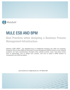 Mule ESB and BPM: Best Practices when designing a Business Process Management Infrastructure