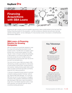 Financing Acquisitions with SBA Loans