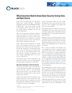 What Executives Need to Know About Security Testing Tools and Open Source