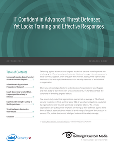 IT Confident in Advanced Threat Defenses, Yet Lacks Training and Effective Responses