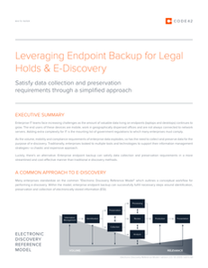 Leveraging Endpoint Backup for Legal Holds & e-Discovery