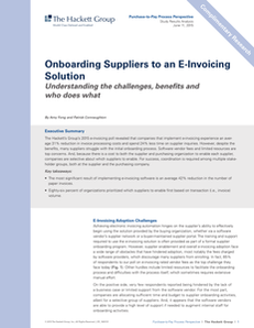 Onboarding Suppliers to an E-Invoicing Solution