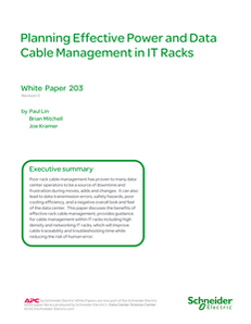 Planning Effective Power and Data Cable Management in IT Racks