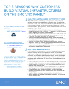 Top 3 Reasons Why Customers Build Virtual Infrastructures on the EMC VNX Family